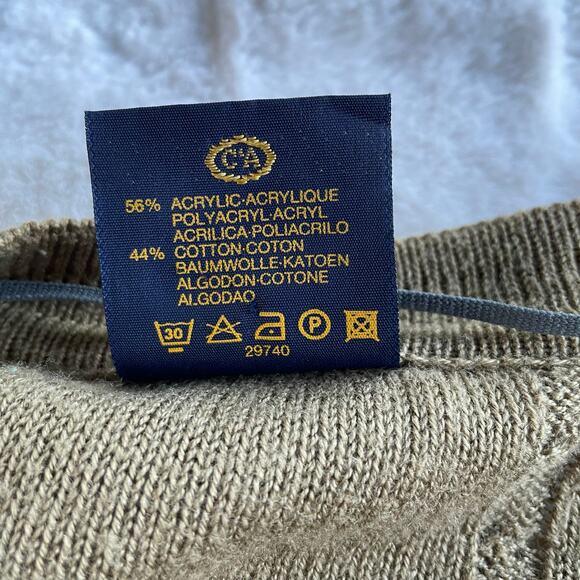 🔥VTG Cotton Blend Argyle Diamond Classic Grandmacore Academia Cardigan Sweater - Picture 10 of 15